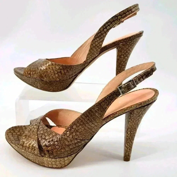 GINO  VAELLO SLING BACK HEELS - Picture 1 of 8